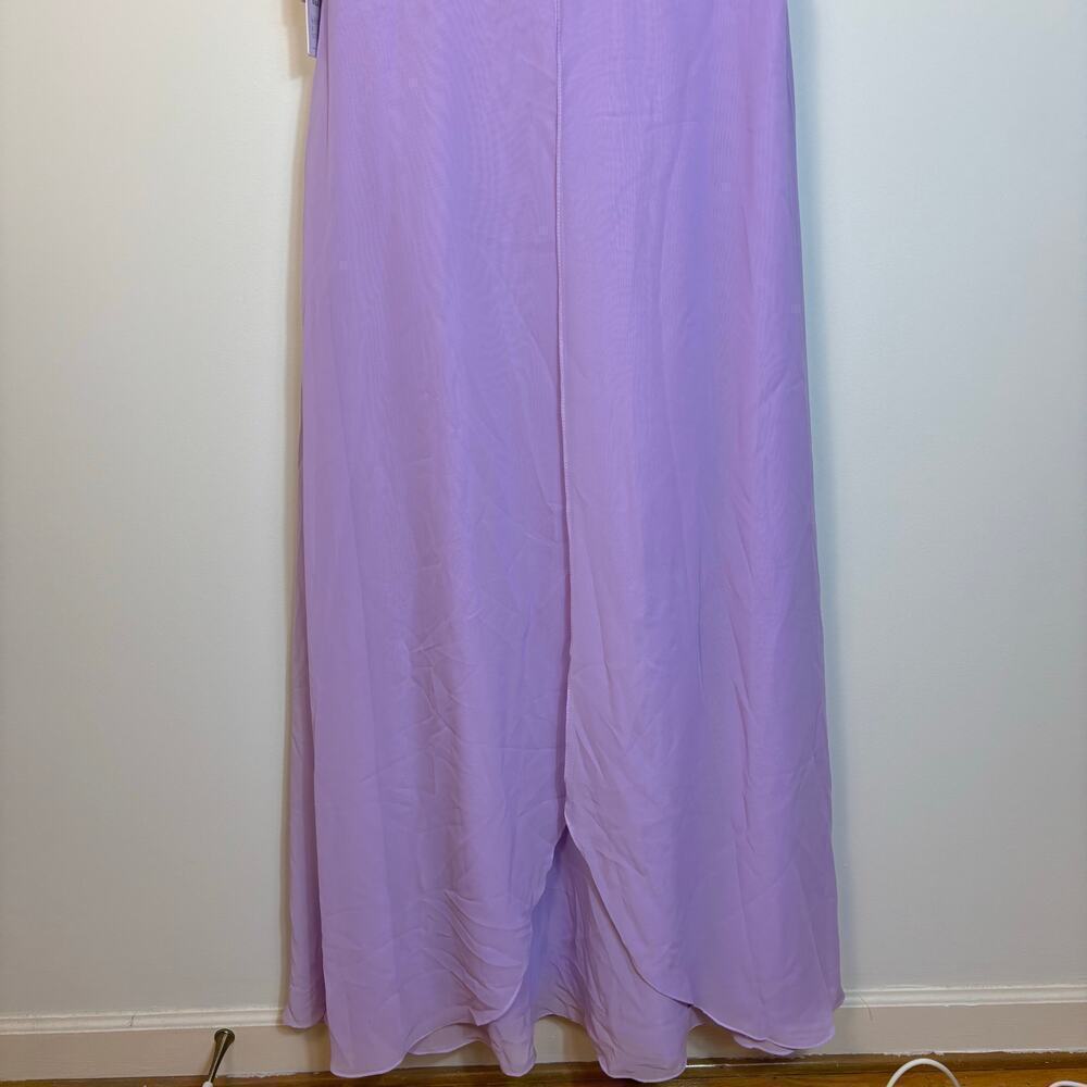 JJs A Line Princess Square Neck Mother of the Bride Dress sz 16 Lilac Beaded NWT - Picture 14 of 16